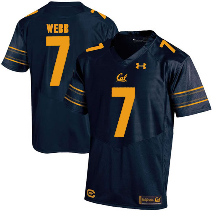 California Golden Bears #7 Davis Webb Navy College Football Jersey